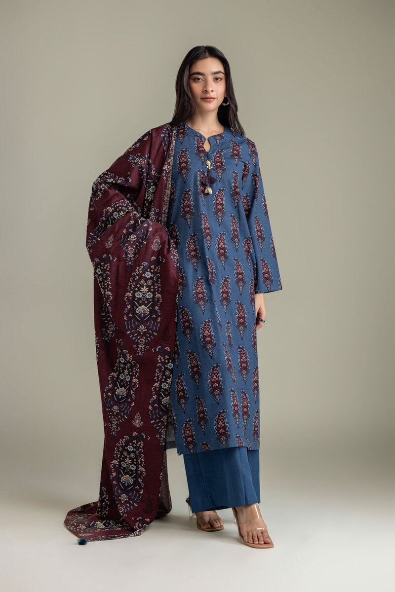 Printed | Light Khaddar | Tailored 3-Piece Set | USD 65.00
