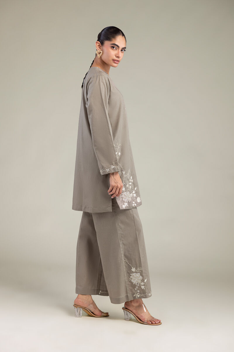 Embroidered | Cotton Dobby | Floral Cotton Pants | USD 30.00