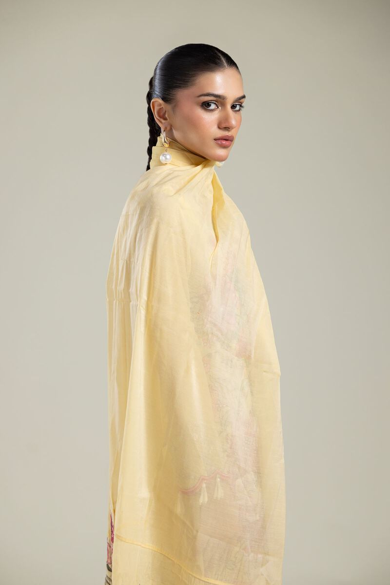 Paper Silk | Floral Silk Dupatta | USD 40.00