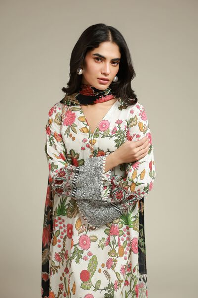 Printed | Cambric | Floral Tailored 3-Piece | USD 60.00