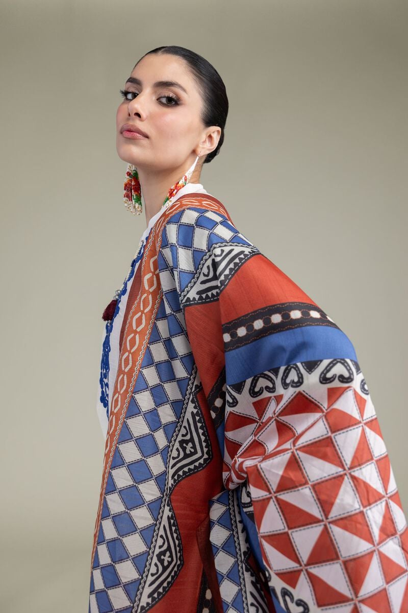 Embroidered | Polyester Silk | Silk Geometric Dupatta | USD 30.00