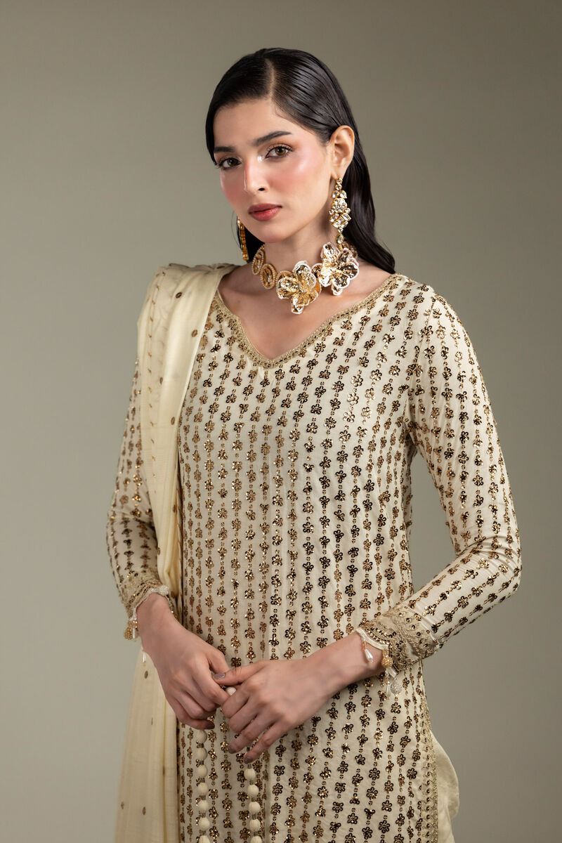 Embroidered | Raw Silk | 3-Piece Co-ord Set | USD 200.00