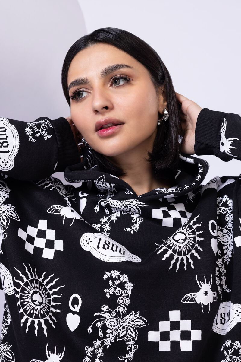 Printed | Cotton Polyester Fleece | Hoodie | USD 7.50