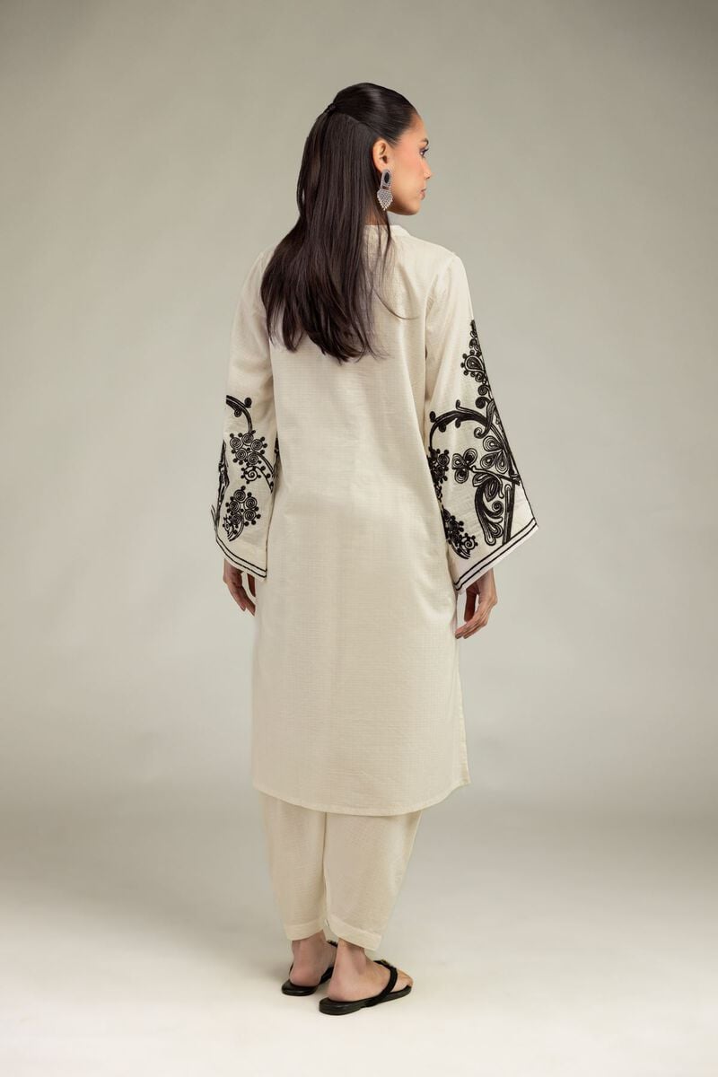 Embroidered | Cotton Dobby | Floral Cotton Kurta | USD 40.00
