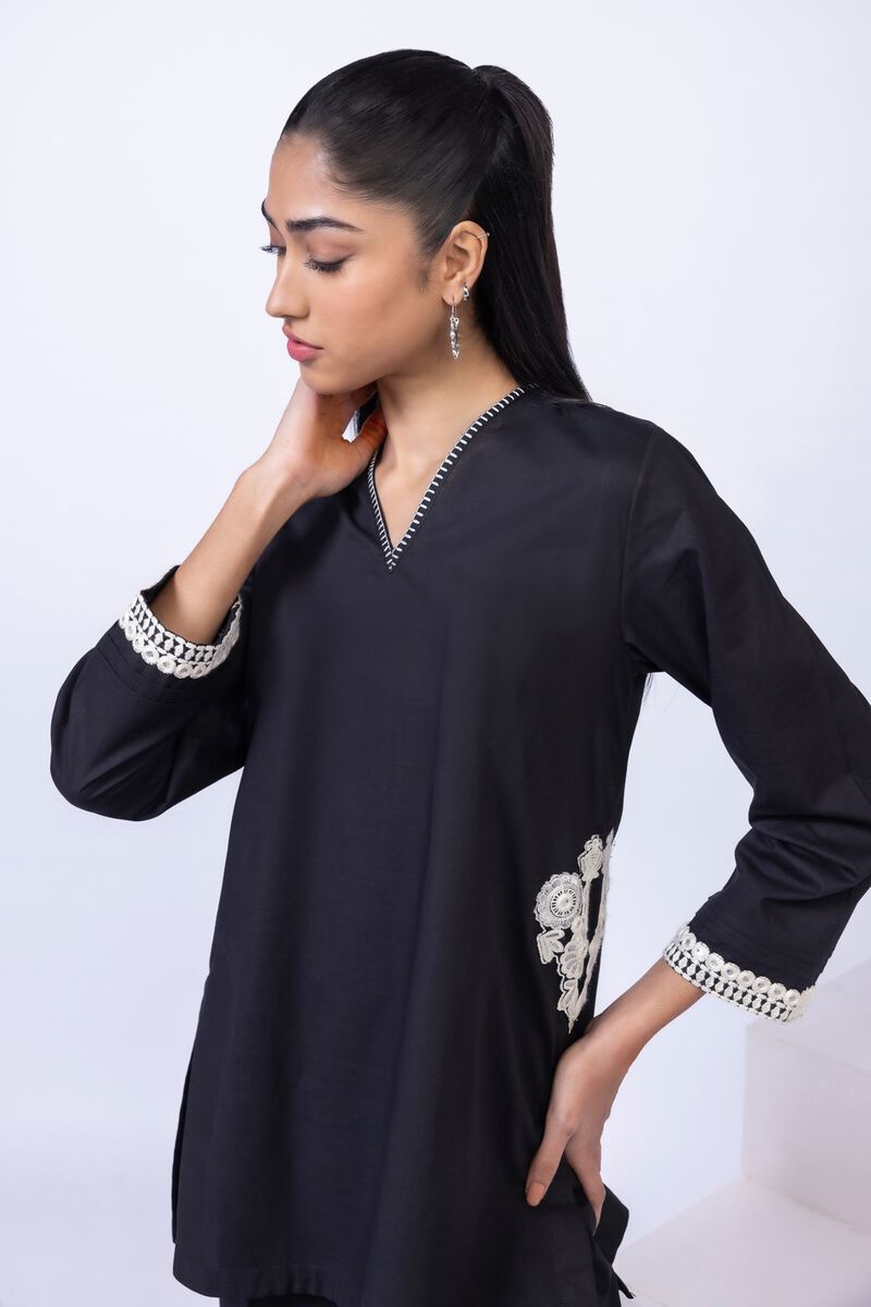 Embroidered | Crosshatch Poplin | Kurta | USD 7.50