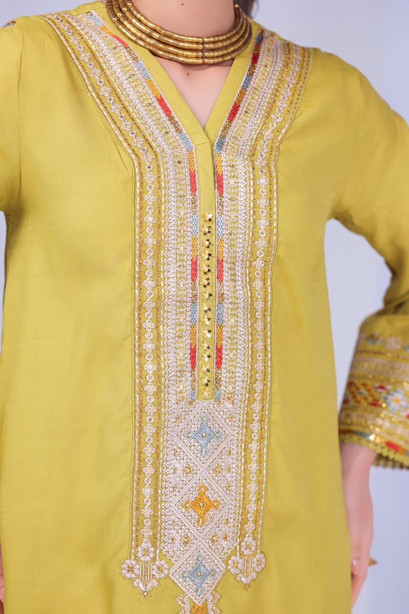 Embroidered | Russian Raw Silk | Kurta | USD 25.00