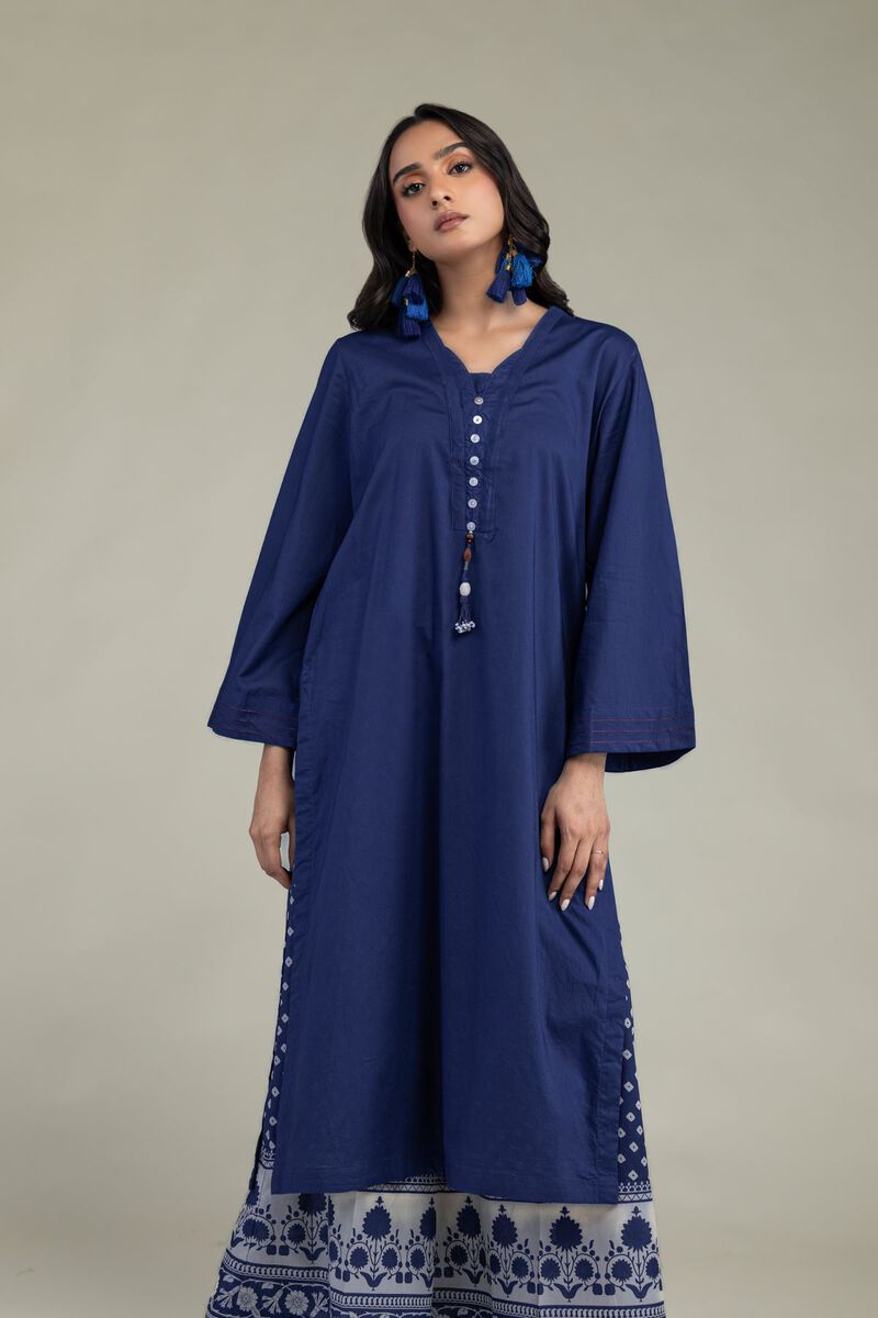 Printed | Cambric | Longline Solid Kurta | USD 35.00