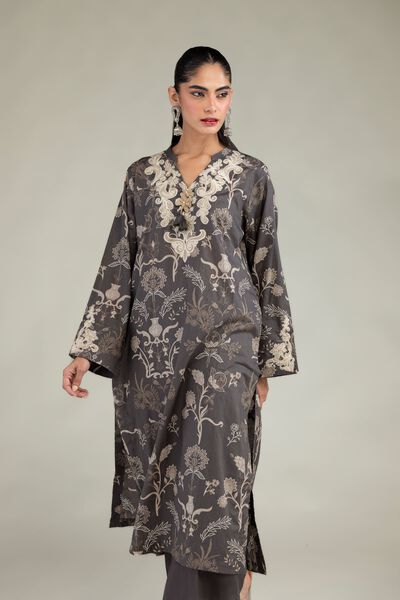 Embroidered | Cambric | Cambric Longline Kurta | USD 40.00