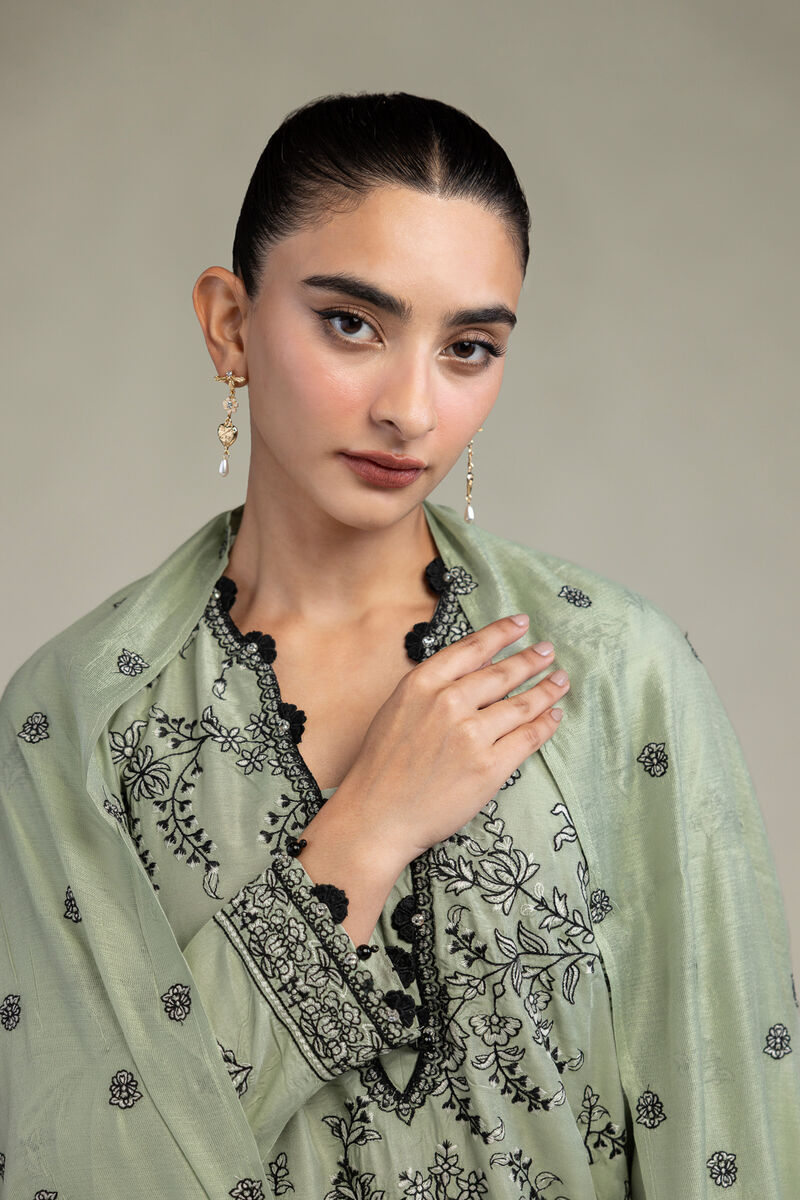 Cotton Net | Floral Cotton Dupatta | USD 35.00