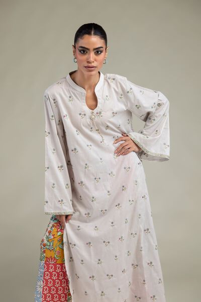 Embroidered | Cambric | Tailored 2-Piece Set | USD 55.00