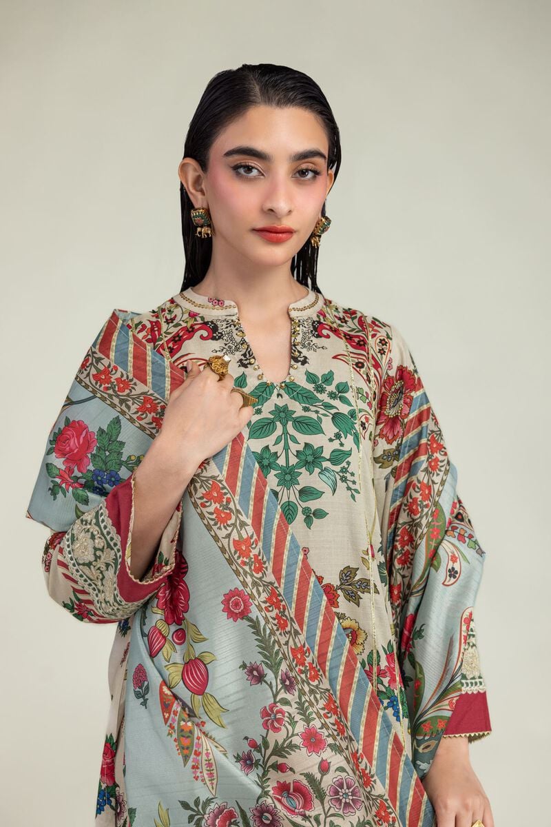Embroidered | Mesuri | Floral Beige Dupatta | USD 30.00