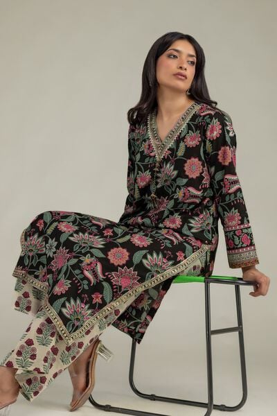 Embroidered | Cambric | Floral Cambric Kurta | USD 40.00