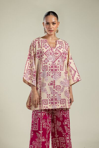 Printed | Cambric | Round V-Neck Kurta | USD 35.00