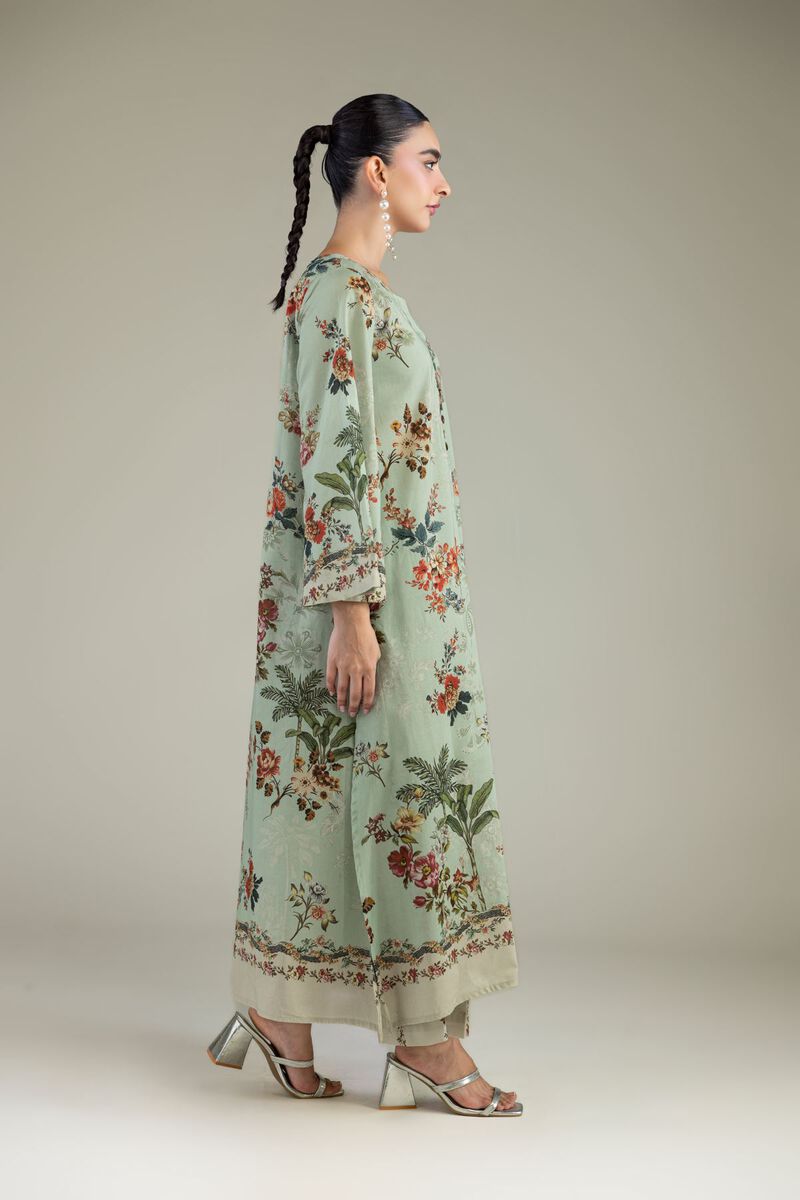 Printed | Cambric | Mint Cambric Kurta | USD 40.00