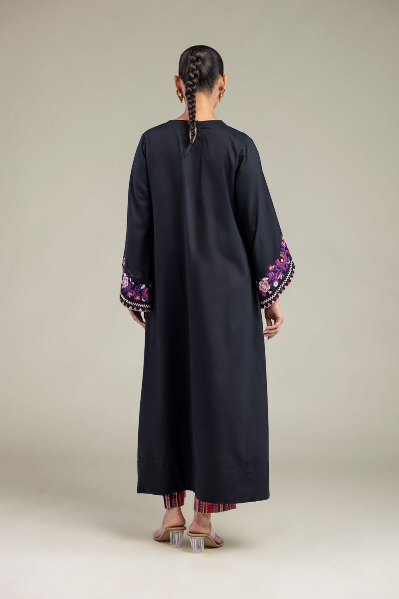 Embroidered | Cambric | Black Cambric Kurta | USD 45.00