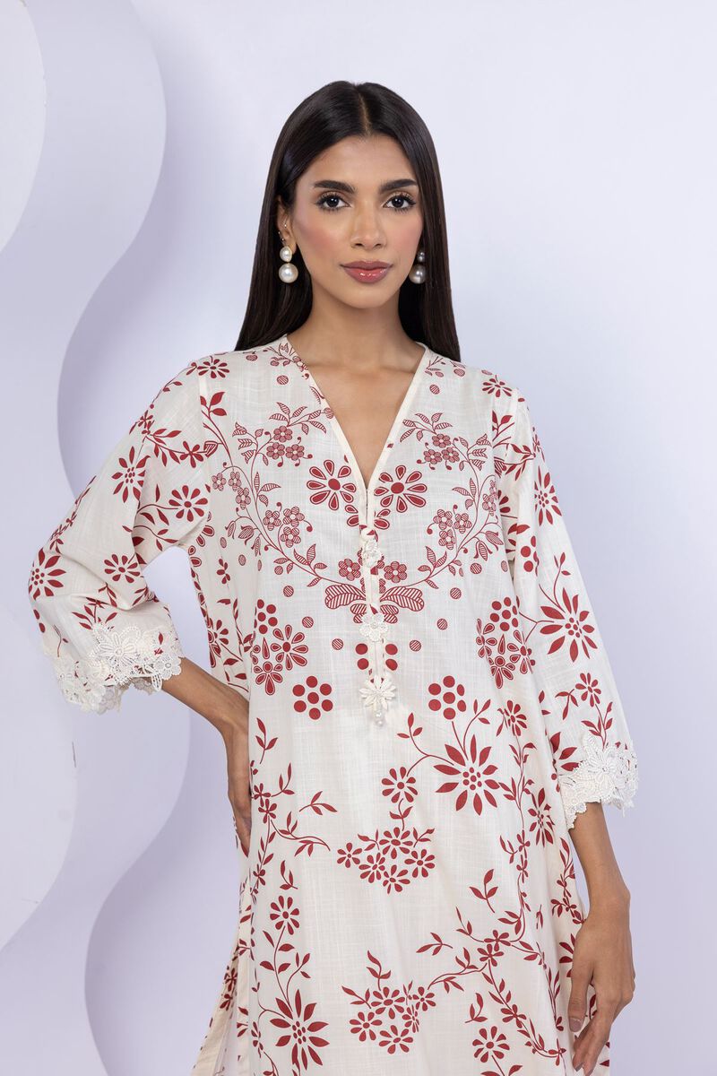 Embroidered | Crosshatch Poplin | Kurta | USD 30.00