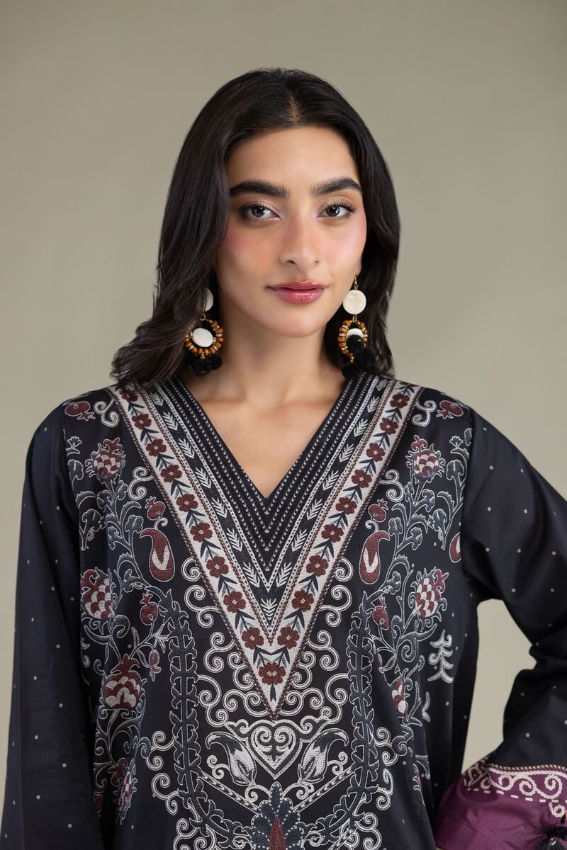 Printed | Cambric | Cambric V-Neck Kurta | USD 40.00