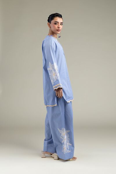 Embroidered | Cotton Dobby | Blue Cotton Shalwar | USD 30.00