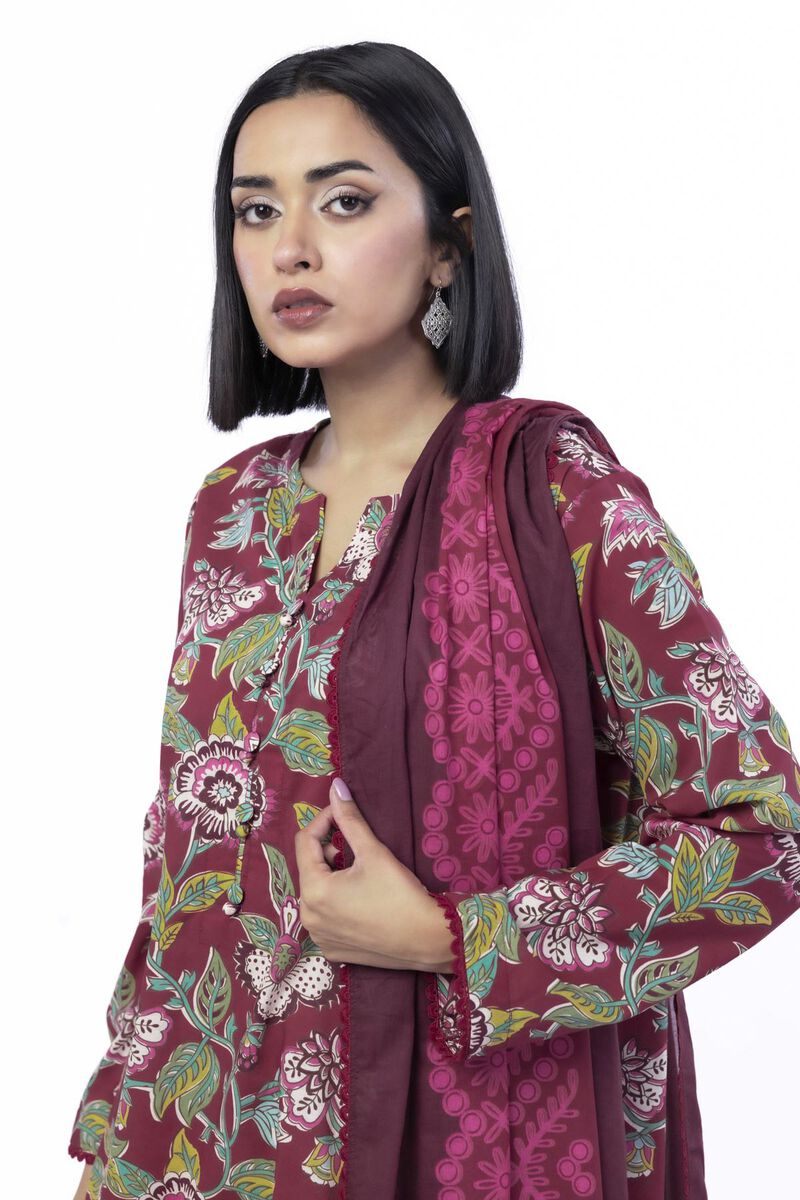 Printed | Cotton | Tailored 3 Piece | USD 22.50