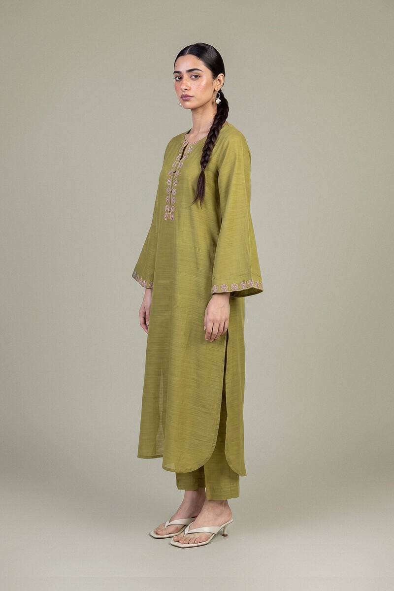 Embroidered | Light Khaddar | Longline Khaddar Kurta | USD 40.00