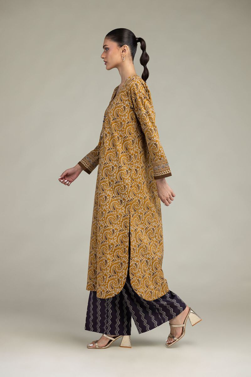 Printed | Cambric | Paisley V-Neck Kurta | USD 40.00