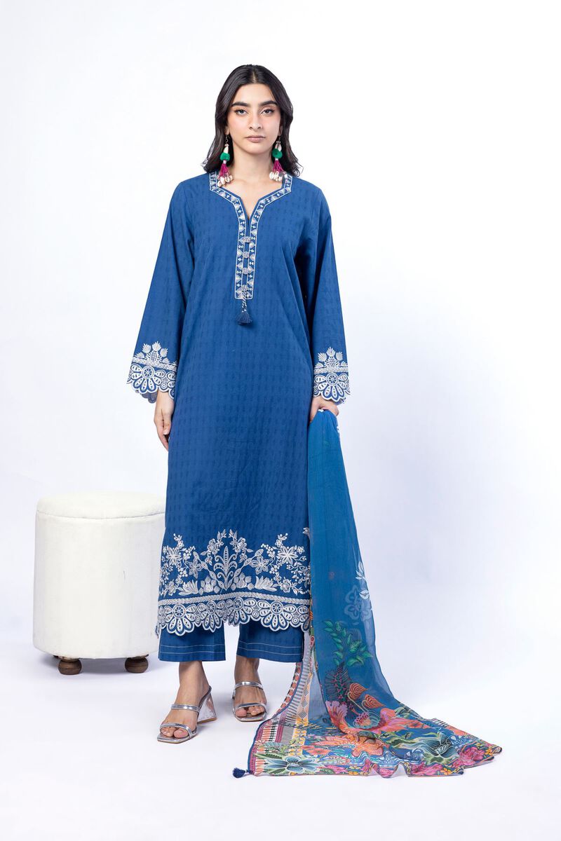 Embroidered | Cotton Dobby | Tailored 3 Piece | USD 75.00