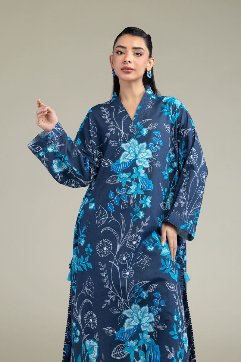 Printed | Cotton Dobby | Floral Longline Kurta | USD 35.00