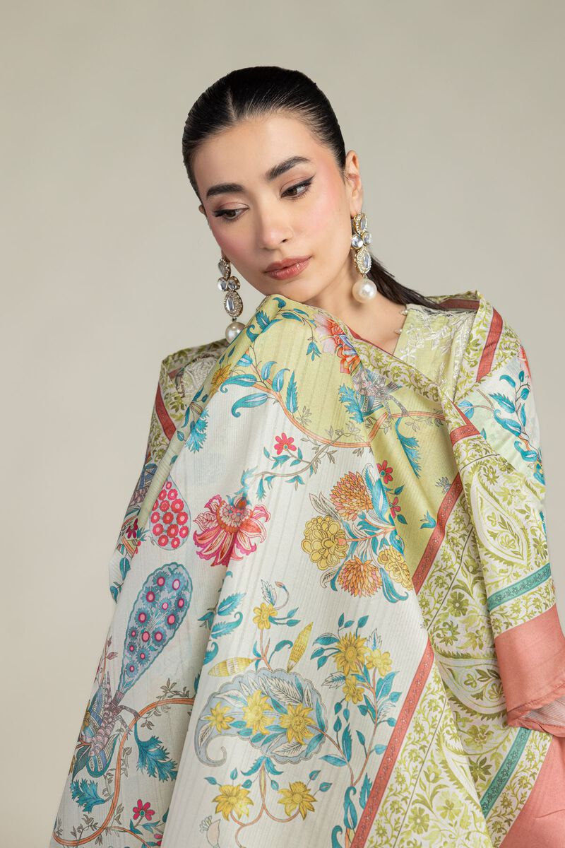Embroidered | Polyester Silk | Silk Floral Dupatta | USD 30.00