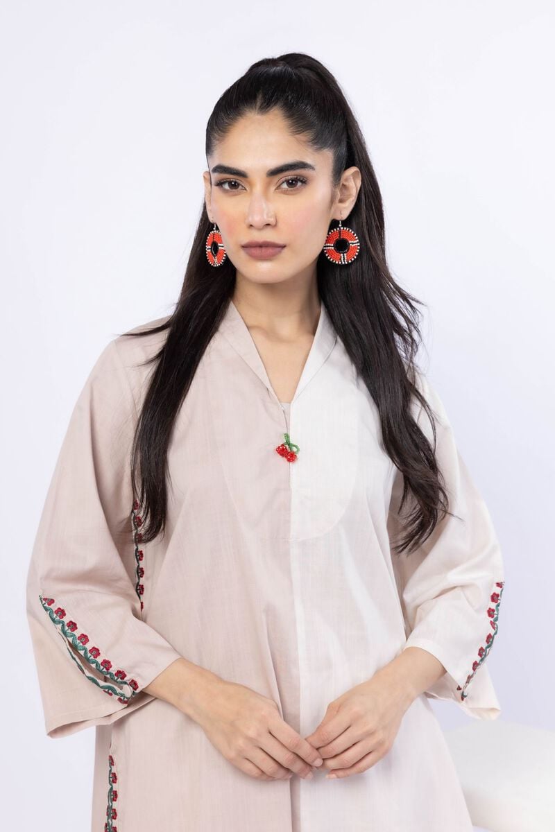 Embroidered | Crosshatch Poplin | Kurta | USD 15.00