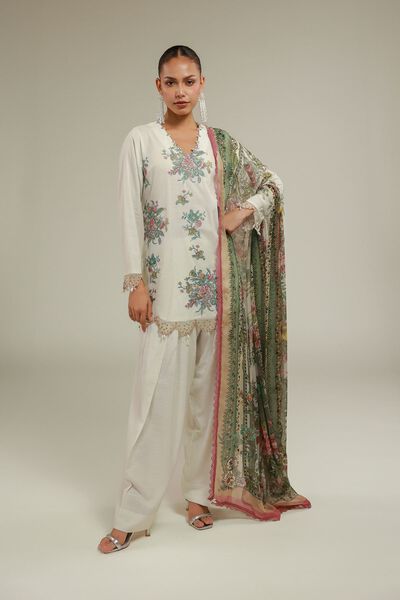Embroidered | Raw Silk | Farshi Shalwar | USD 30.00