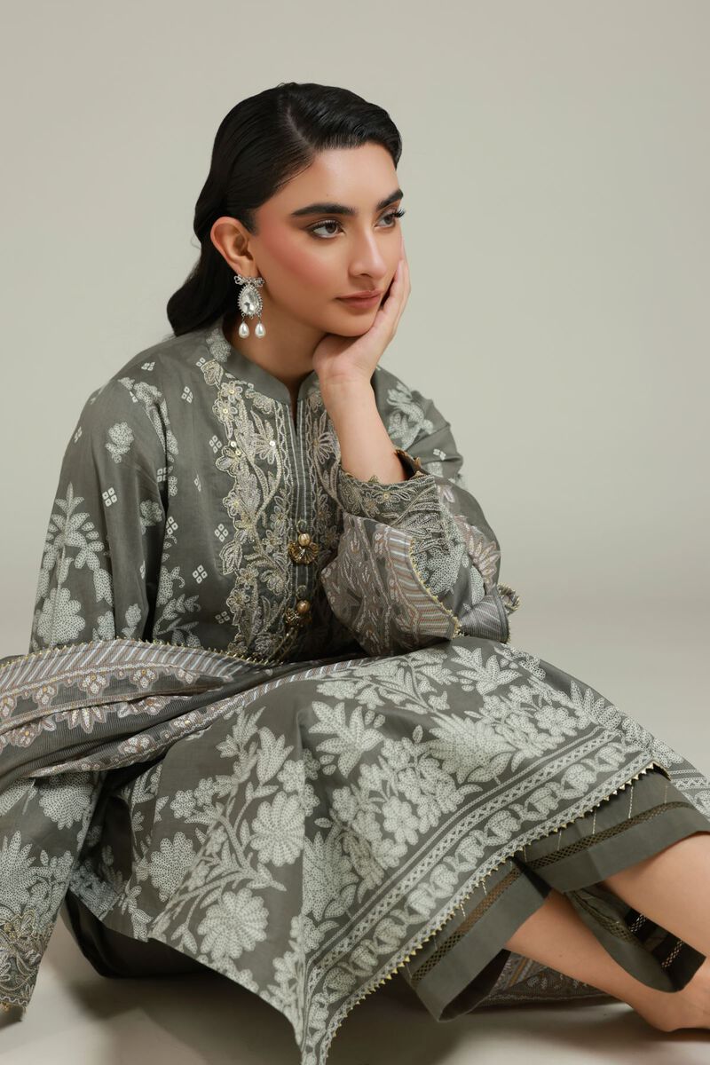 Embroidered | Cambric | Cambric Tailored Set | USD 85.00