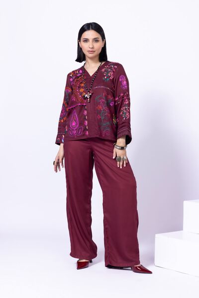 Embroidered | Viscose Crepe | Blouse | USD 9.00