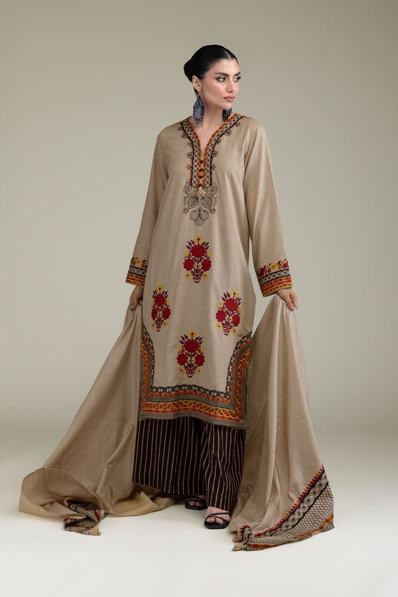 Embroidered | Polyester Silk | Silk Dupatta | USD 35.00