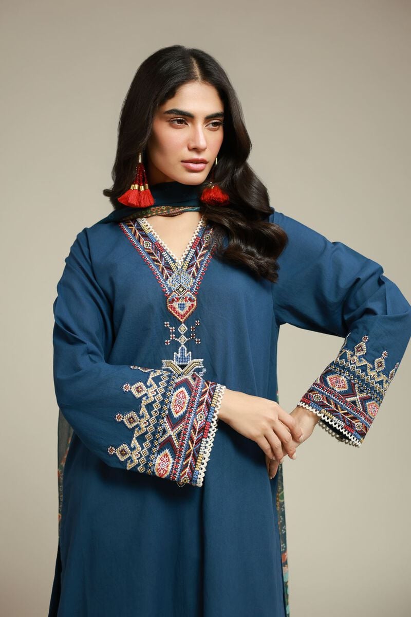 Embroidered | Cambric | Cambric 3-Piece Tailored | USD 70.00