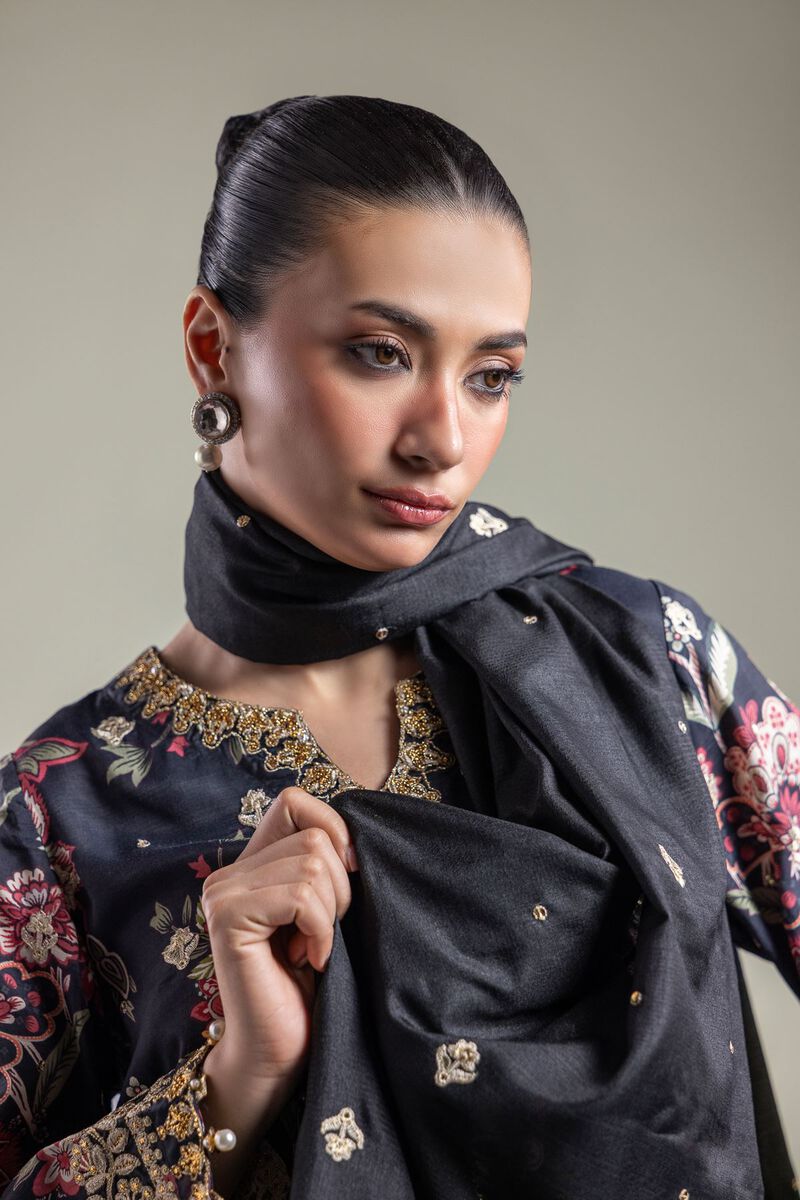 Embroidered | Raw Silk | 3-Piece Floral Set | USD 155.00