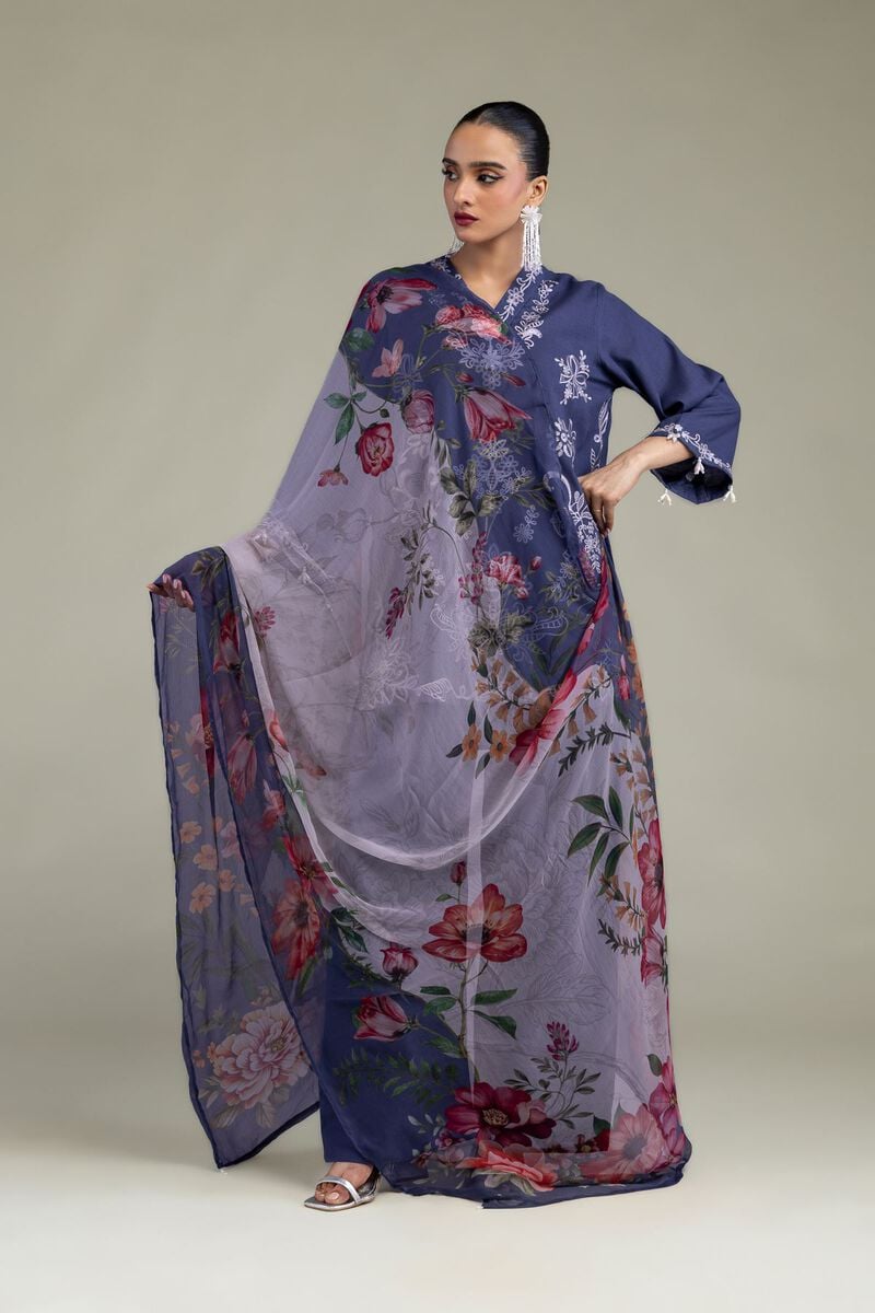 Embroidered | Chiffon | Floral Chiffon Dupatta | USD 30.00