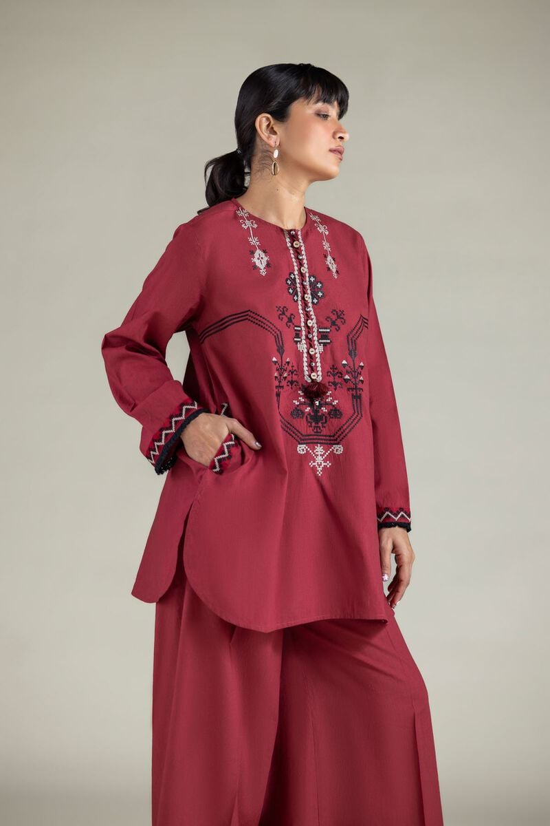 Embroidered | Cambric | Cambric 2-Piece Tailored | USD 45.00