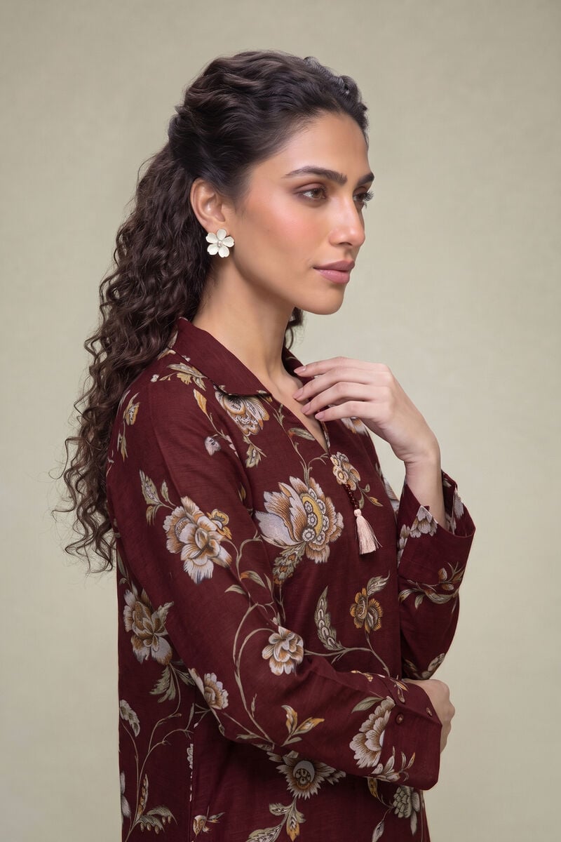 Printed | Light Khaddar | Floral Khaddar Kurta | USD 35.00