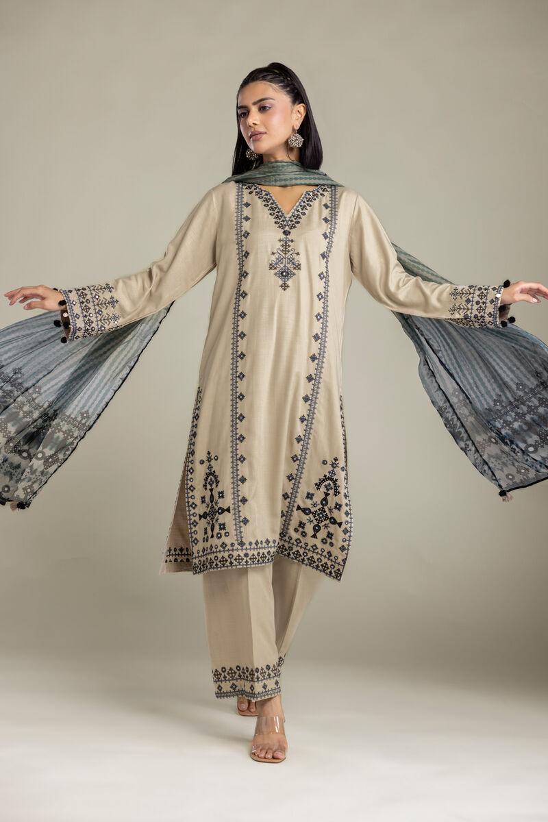 Embroidered | Raw Silk | 3 Piece Tailored | USD 105.00