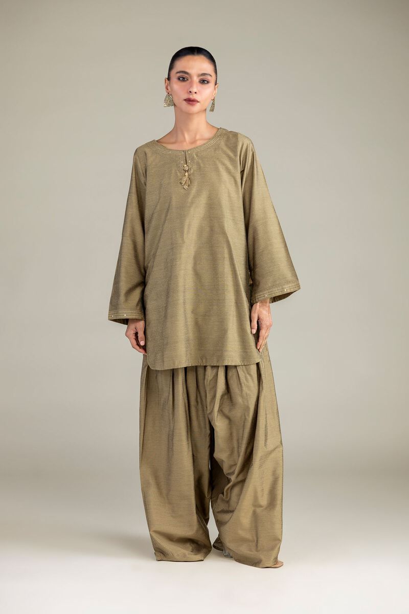 Dyed | Mesuri Silk | Short Solid Kurta | USD 35.00