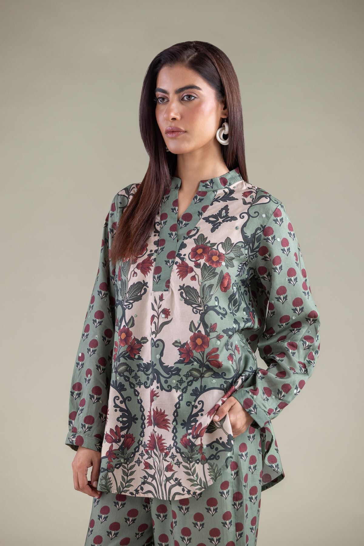 きいこkhadi cotton pulloverblouse Women's Casual Blouses & Printed Tops | Khaadi USA