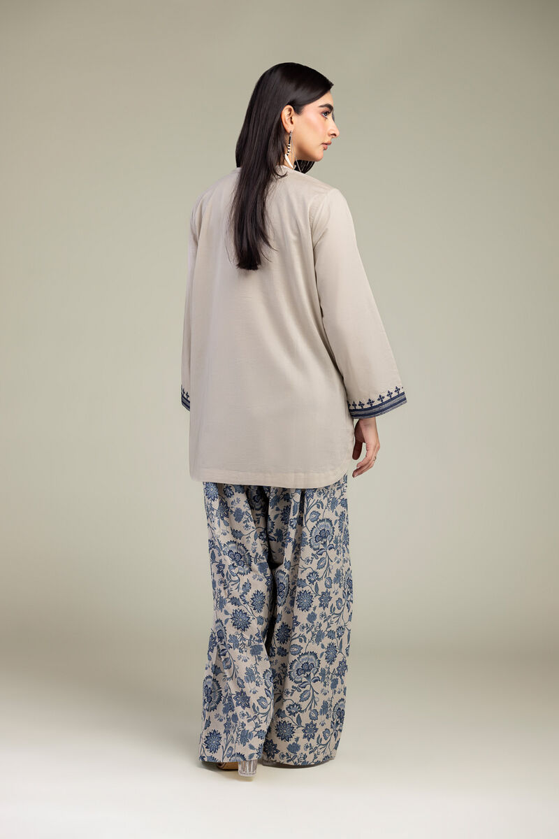 Embroidered | Cambric | Beige Short Kurta | USD 35.00