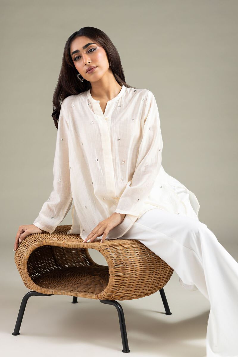 Embroidered | Raw Silk | Shirt | USD 17.50