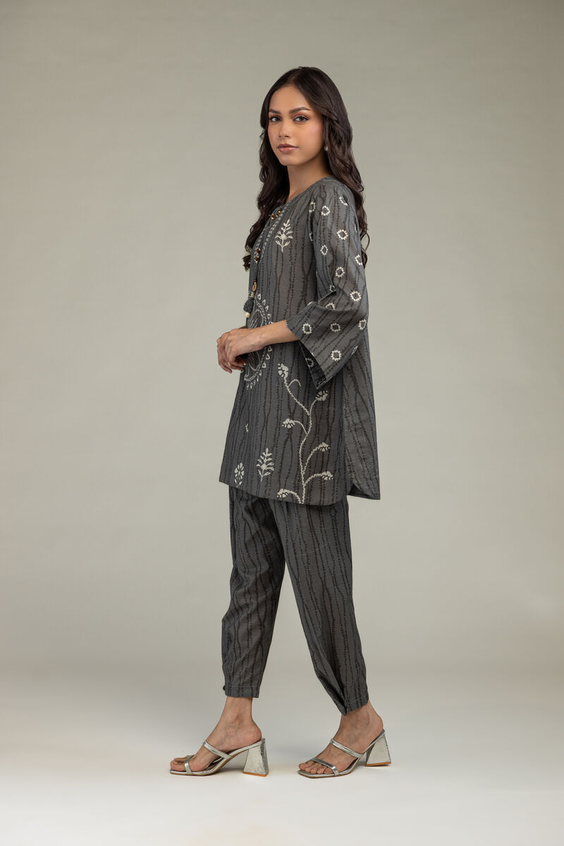 Printed | Cotton Dobby | Gray Cotton Shalwar  | USD 25.00