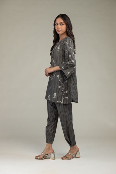 Printed | Cotton Dobby | Gray Cotton Shalwar  | USD 25.00