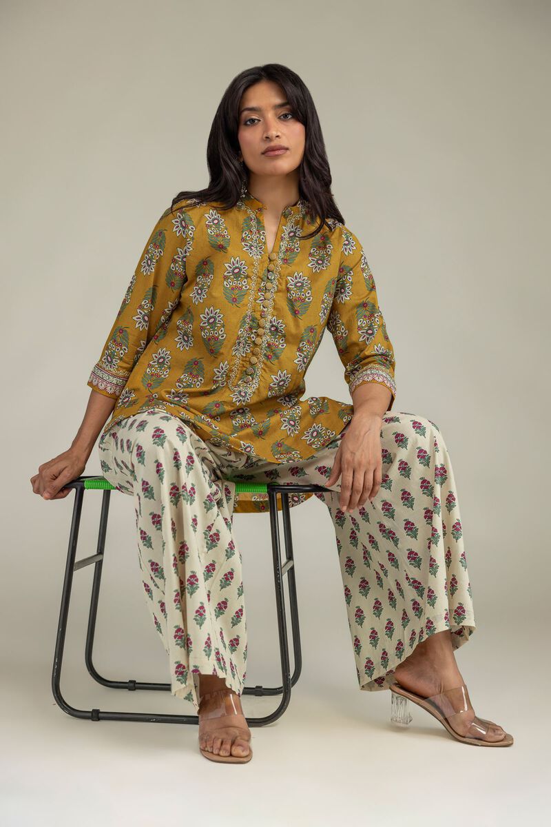 Embroidered | Cambric | Cambric Floral Kurta | USD 35.00