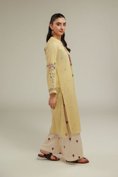 Embroidered | Cambric | Floral Cambric Pants | USD 12.50
