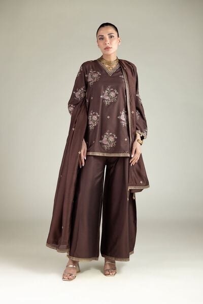 Embroidered | Raw Silk | Pants | USD 30.00