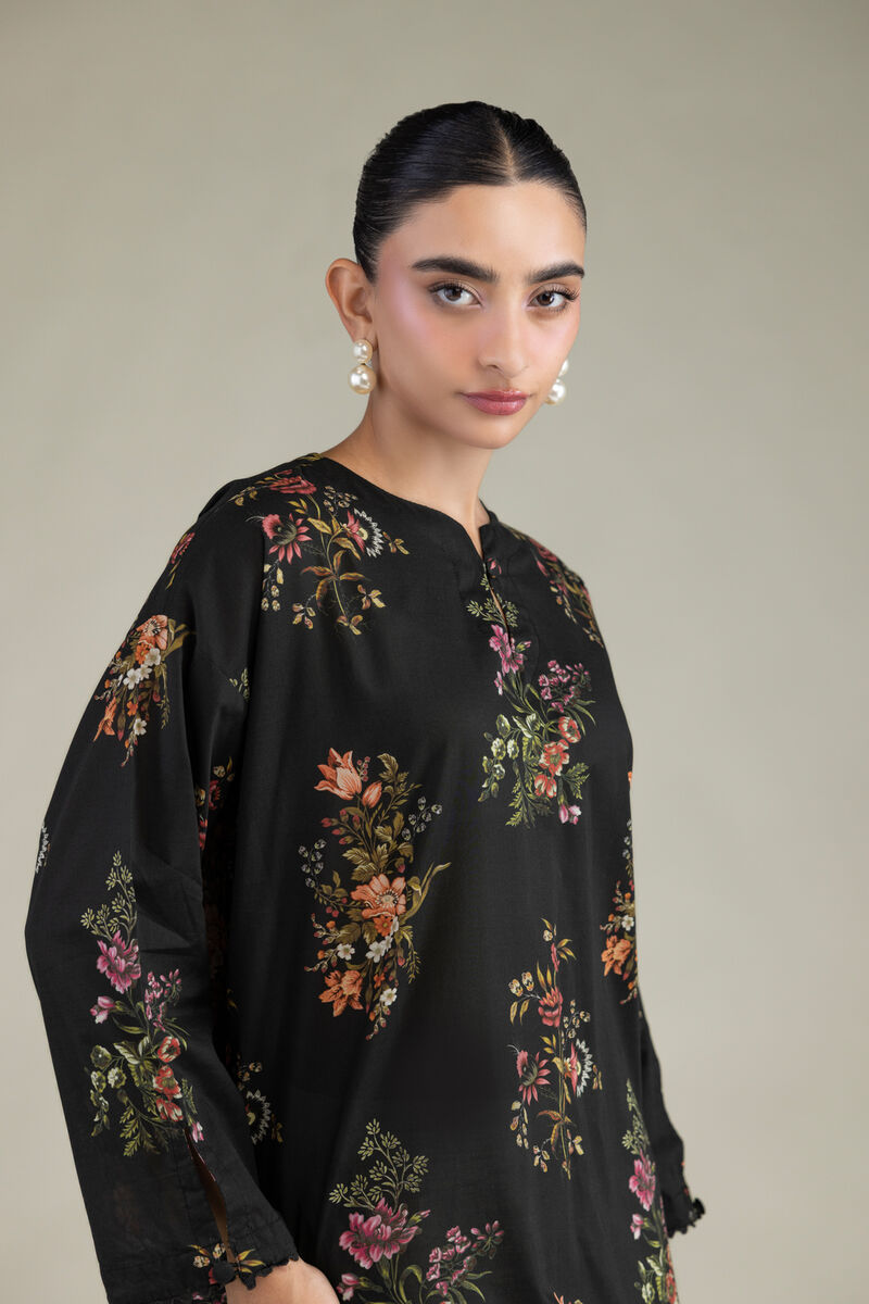 Printed | Cambric | Black Cambric Kurta | USD 35.00