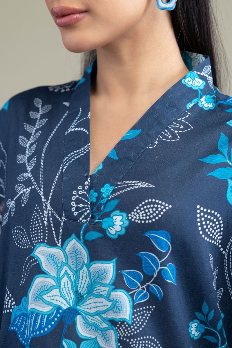 Printed | Cotton Dobby | Floral Longline Kurta | USD 35.00